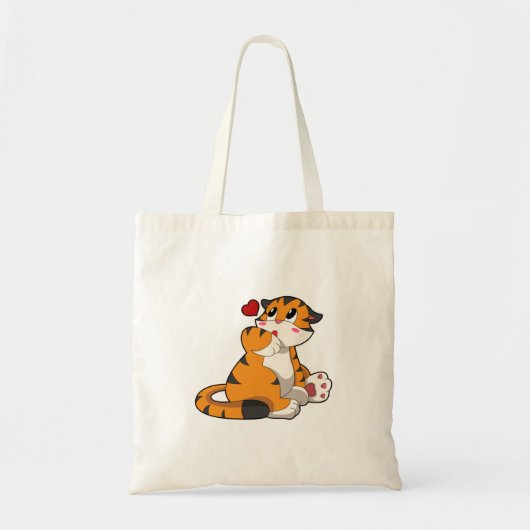 Tijger met hart tote bag (Voorkant)