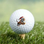 tijger met kerstmuts golfballen (Insitu Shirt)