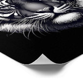 Tijger met kerstmuts kerstmis minnaar dierentuin h poster (Hoek)