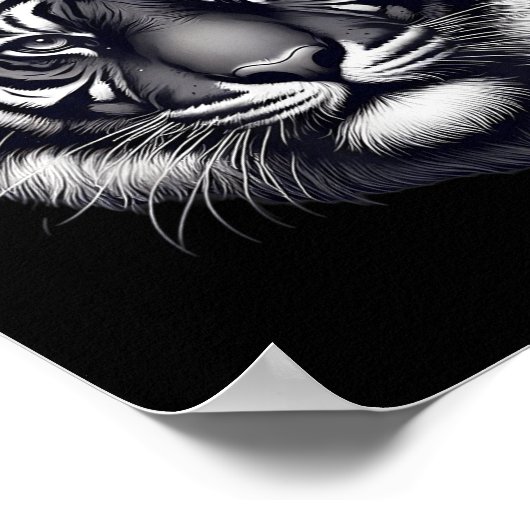 Tijger met kerstmuts kerstmis minnaar dierentuin h poster (Hoek)