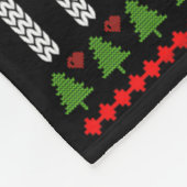 Tijger met kerstmuts Kerstverlichting Prettig Kers Fleece Deken (Hoek)