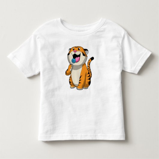 Tijger met Lollipop Kinder Shirts (Voorkant)