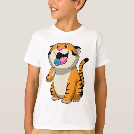 Tijger met Lollipop T-shirt (Voorkant)
