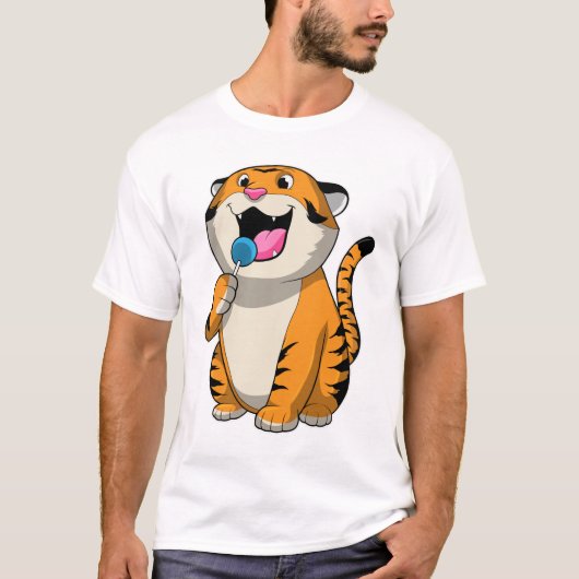 Tijger met Lollipop T-shirt (Voorkant)