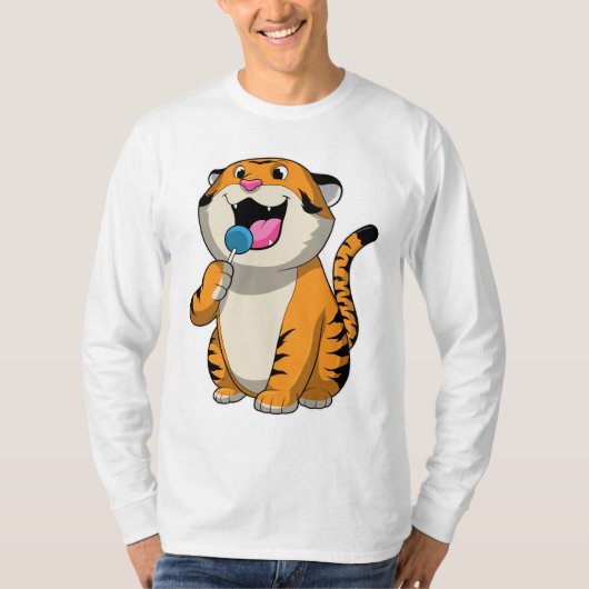 Tijger met Lollipop T-shirt (Voorkant)