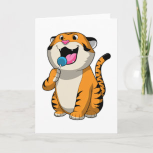 Tijger met Lolly Kaart