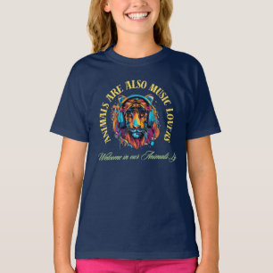 Tijger met muziek t-shirt