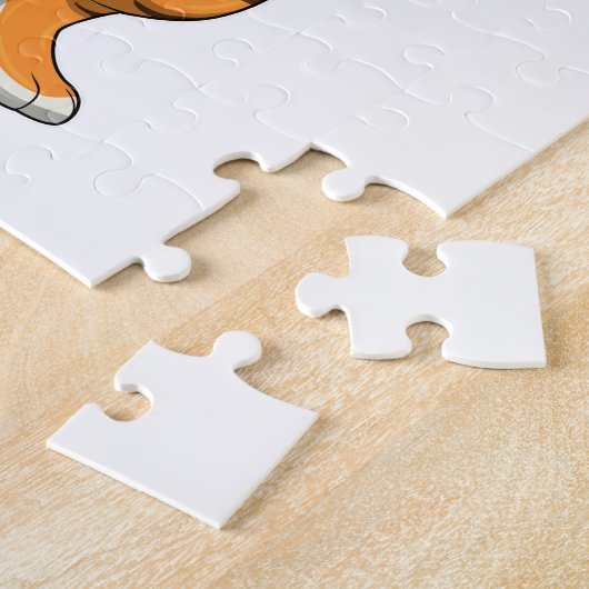 Tijger met partij pet legpuzzel (Zijkant)