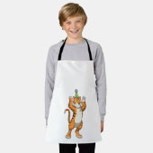 Tijger met partij pet schort (Gedragen)