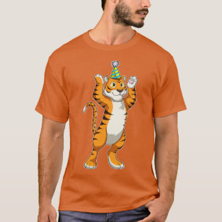 Tijger met partij pet t-shirt