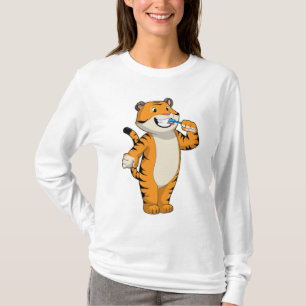 Tijger met tandenborstel t-shirt