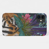 Tijger met tropisch hoofddeksel Case-Mate iPhone case (Achterkant (horizontaal))