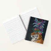 Tijger met tropisch kopstuk notitieboek (Binnen)