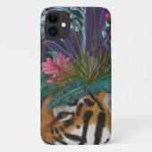 Tijger met tropische kop Case-Mate iPhone case (Achterkant)