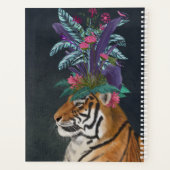 Tijger met tropische kop planner (Achterkant)
