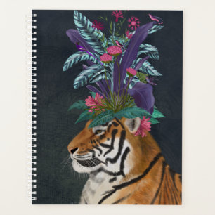 Tijger met tropische kop planner
