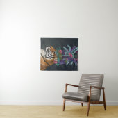 Tijger met tropische kop wandkleed (In Situ (horizontaal))