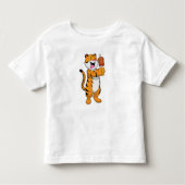 Tijger met vlees kinder shirts (Voorkant)