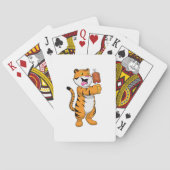 Tijger met vlees pokerkaarten (Achterkant)