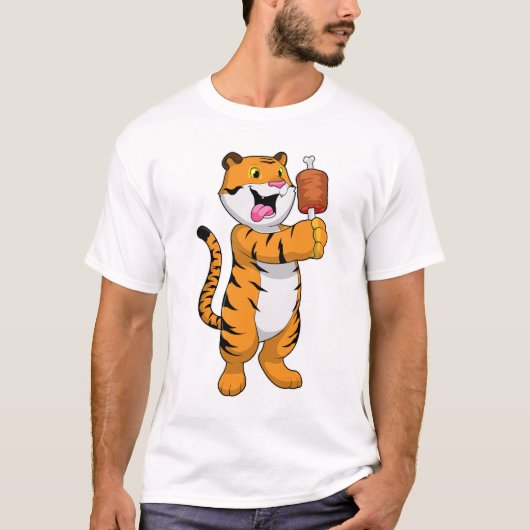 Tijger met vlees t-shirt (Voorkant)