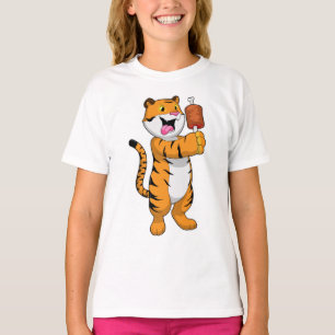 Tijger met vlees t-shirt