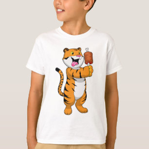 Tijger met vlees t-shirt