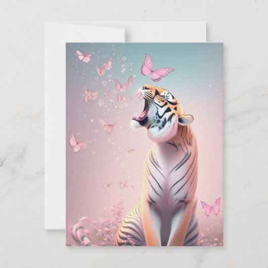 Tijger met vlinders (Voorkant)