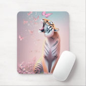 Tijger met vlinders muismat (Met muis)