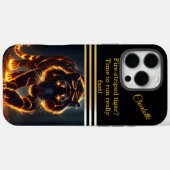 Tijger met vurige uitstraling Case-Mate iPhone case (Achterkant (horizontaal))