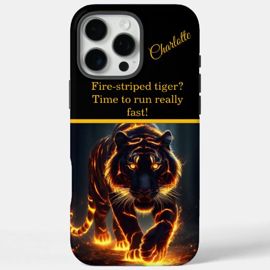 Tijger met vurige uitstraling Case-Mate iPhone case (Achterkant)