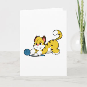 tijger met wollgarens kaart