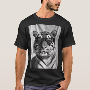 Tijger met zonnebril Cool Oerwoud Animal Photo T-shirt