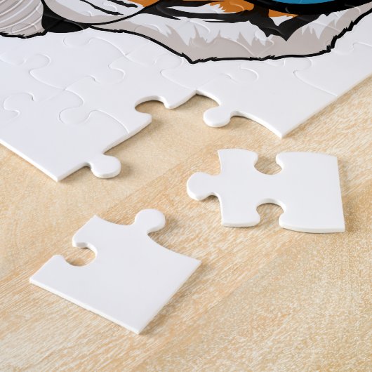 Tijger met zonnebril legpuzzel (Zijkant)