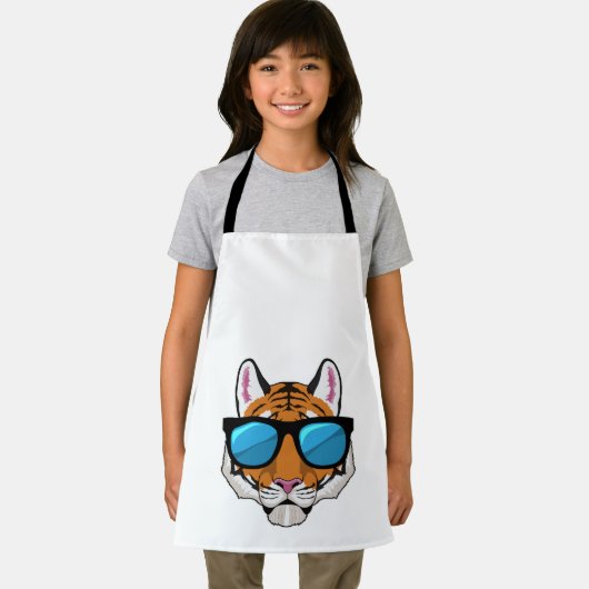 Tijger met zonnebril schort (Insitu)