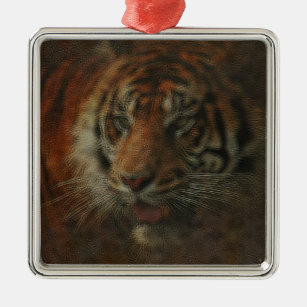 tijger metalen ornament