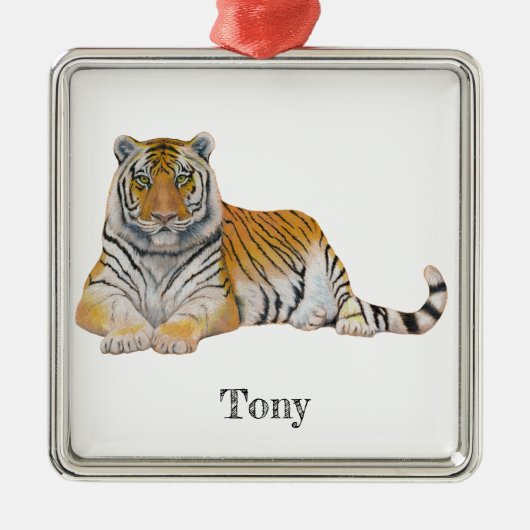 tijger metalen ornament (Voorkant)