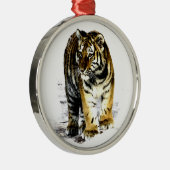 tijger metalen ornament (Rechts)