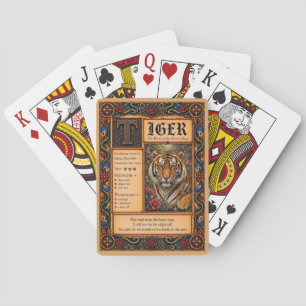 Tijger, Middeleeuwse Bestiariumkunst Pokerkaarten