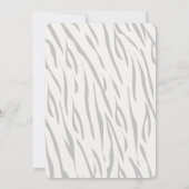 Tijger Modern Cream Kids Birthday Uitnodiging (Achterkant)