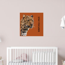 Tijger Motivatie Muur Kunst Poster Blijf Gefocust