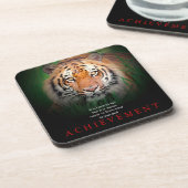 Tijger Motivatie prestatie Bier Onderzetter (Linkerzijde)
