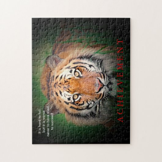 Tijger Motivatie prestatie Legpuzzel (Verticaal)