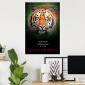 Tijger Motivatie prestatie Poster (Thuiskantoor)