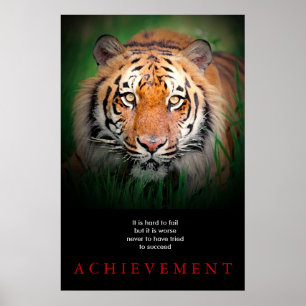 Tijger Motivatie prestatie Poster