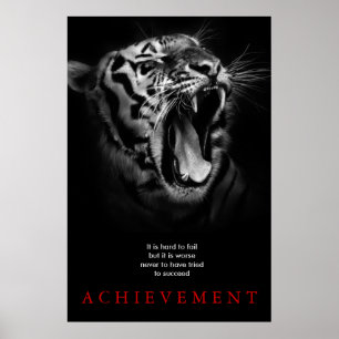Tijger Motivatie prestatie Poster