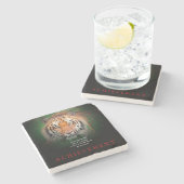 Tijger Motivatie prestatie Stenen Onderzetter (Zijkant)