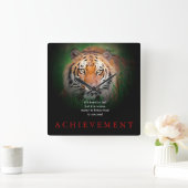 Tijger Motivatie prestatie Vierkante Klok (Huis)