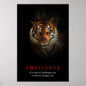 Tijger Motivatie uitdaging Poster (Voorkant)