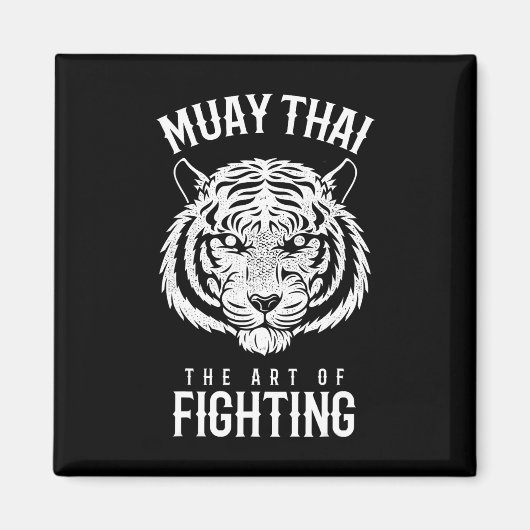 Tijger Muay Thai En Kickboksen Magneet (Voorkant)