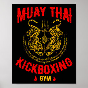 Tijger Muay Thai Kickboksen Gym Mma Trainingscadea Poster